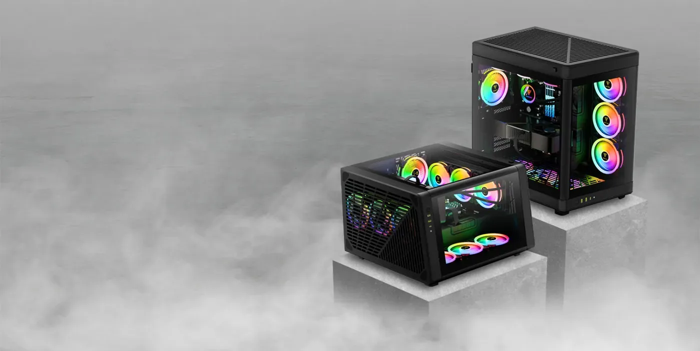 Gamdias Neso P1 gaming case finished in black