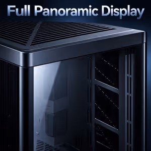 Gamdias NESO-P1-B E-ATX Gaming Case — Panoramic Display - image 3