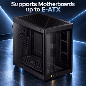 Gamdias NESO-P1-B E-ATX Gaming Case — Panoramic Display - image 6