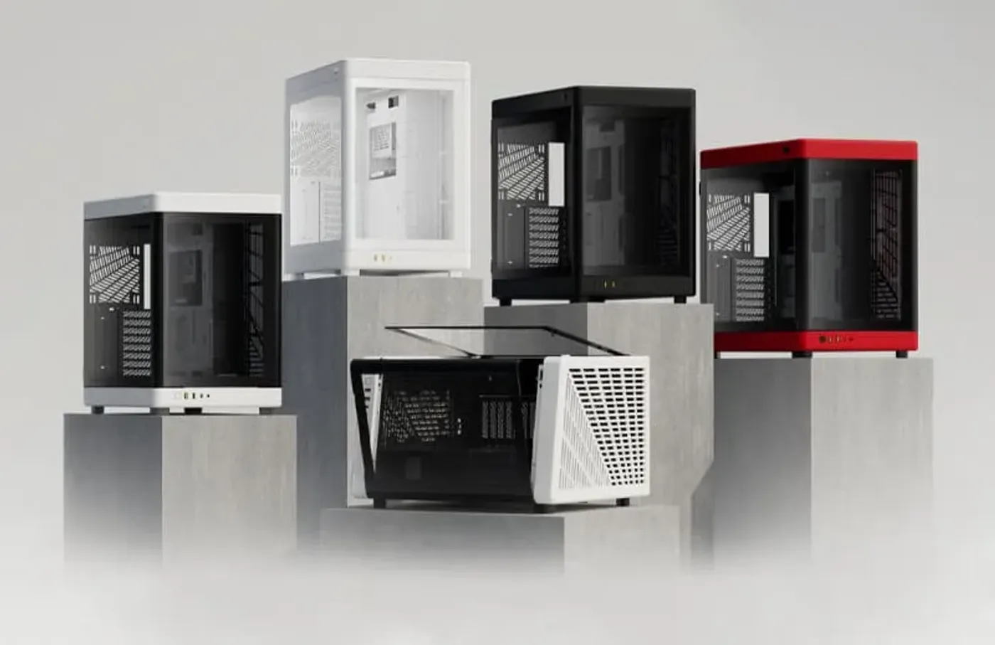 Gamdias Neso P1 gaming case showcasing diverse available color and style options