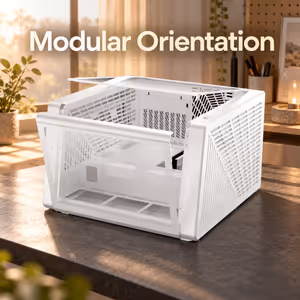 Gamdias NESO-P1-WW E-ATX Gaming Case – White, Modular - image 5