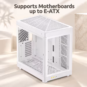 Gamdias NESO-P1-WW E-ATX Gaming Case – White, Modular - image 6