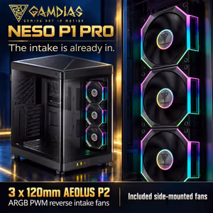 GAMDIAS NESO P1 PRO Full Tower Case - Black | E-ATX - image 14