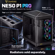 GAMDIAS NESO P1 PRO Full Tower Case - Black | E-ATX - image 16