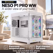 GAMDIAS NESO P1 PRO WW Full Tower Case - White | E-ATX - image 12