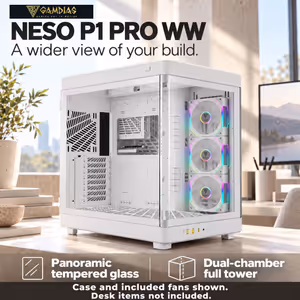 GAMDIAS NESO P1 PRO WW Full Tower Case - White | E-ATX - image 12