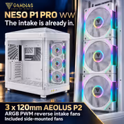 GAMDIAS NESO P1 PRO WW Full Tower Case - White | E-ATX - image 14