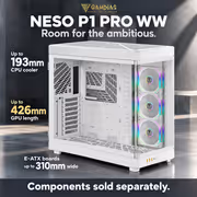 GAMDIAS NESO P1 PRO WW Full Tower Case - White | E-ATX - image 15