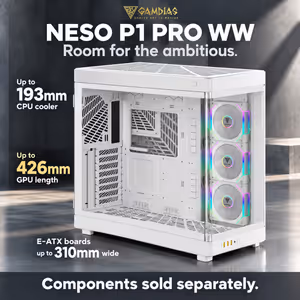 GAMDIAS NESO P1 PRO WW Full Tower Case - White | E-ATX - image 15