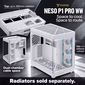 GAMDIAS NESO P1 PRO WW Full Tower Case - White | E-ATX - image 16