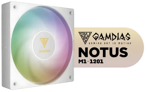 gamdias-notus-m1-1201-argb-white-fan - Image 1