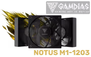 Gamdias NOTUS-M1-1203 Case Fan 3-Pack, Black - image 1