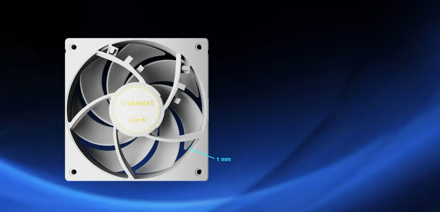 Gamdias NOTUS M1 White ARGB Fan - Efficient Cooling Design