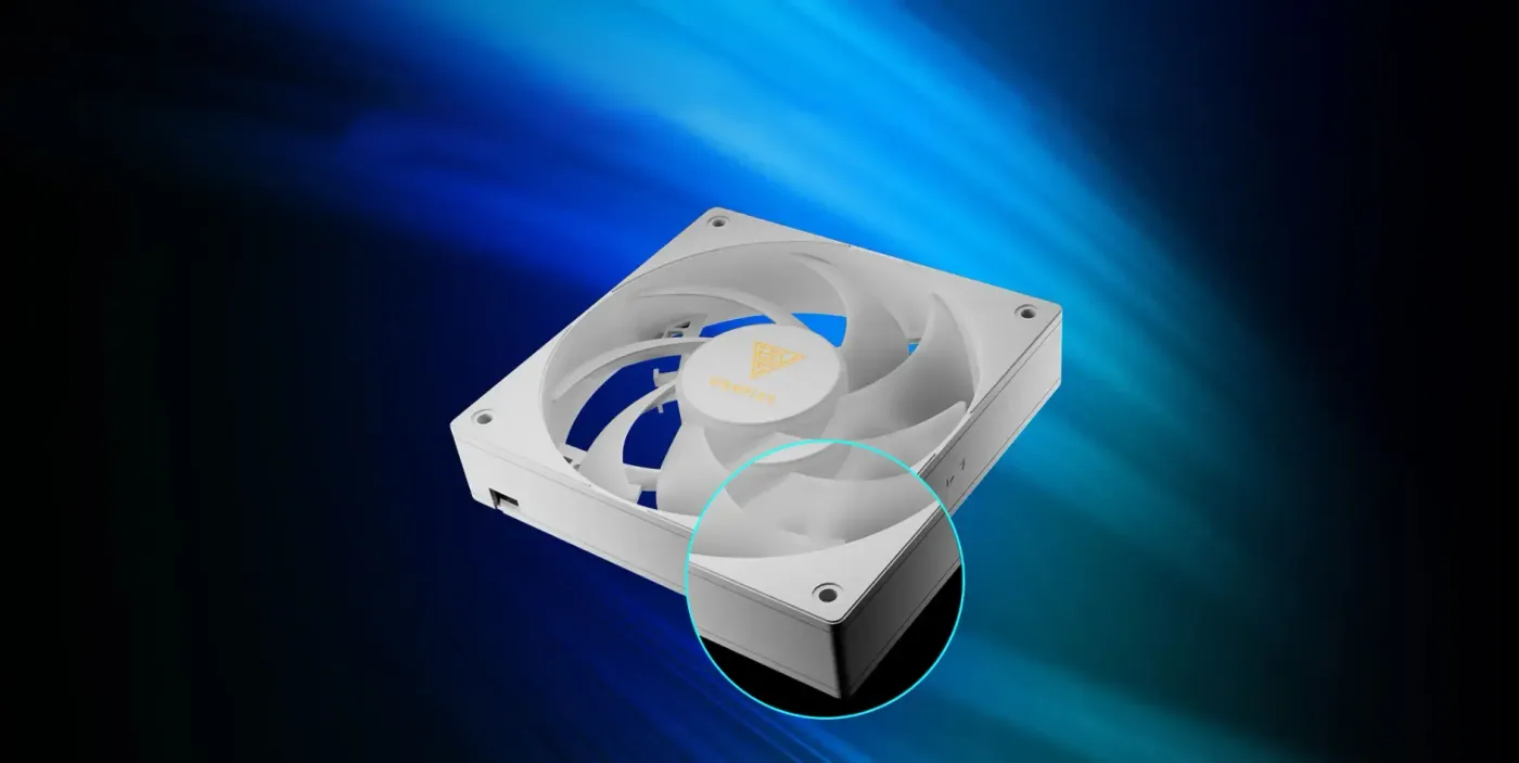 Gamdias NOTUS M1 White ARGB Fan - High Performance Cooling