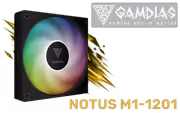 Gamdias NOTUS M1-1201 ARGB 30mm Case Fan — Cableless Daisy-Chain - image 1