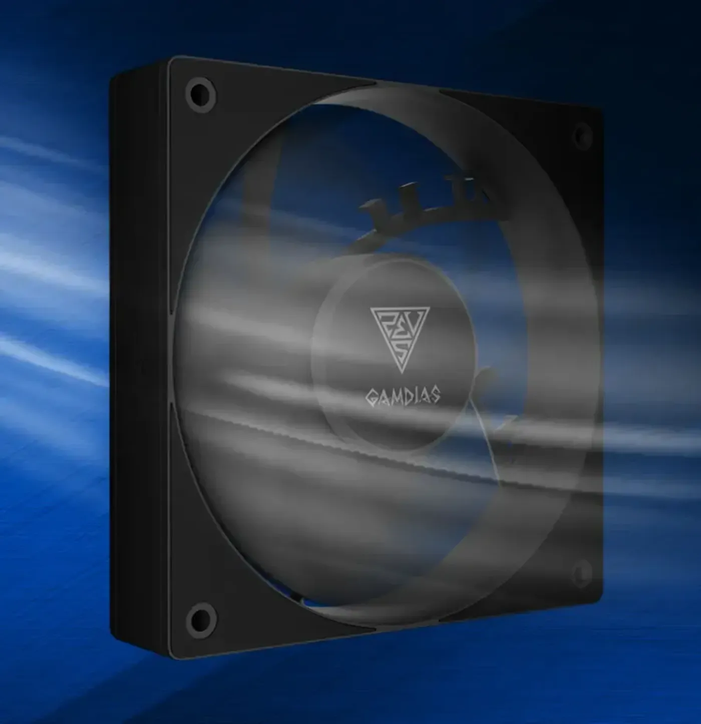 Detailed view of fan blades designed for 57.56 CFM airflow performance