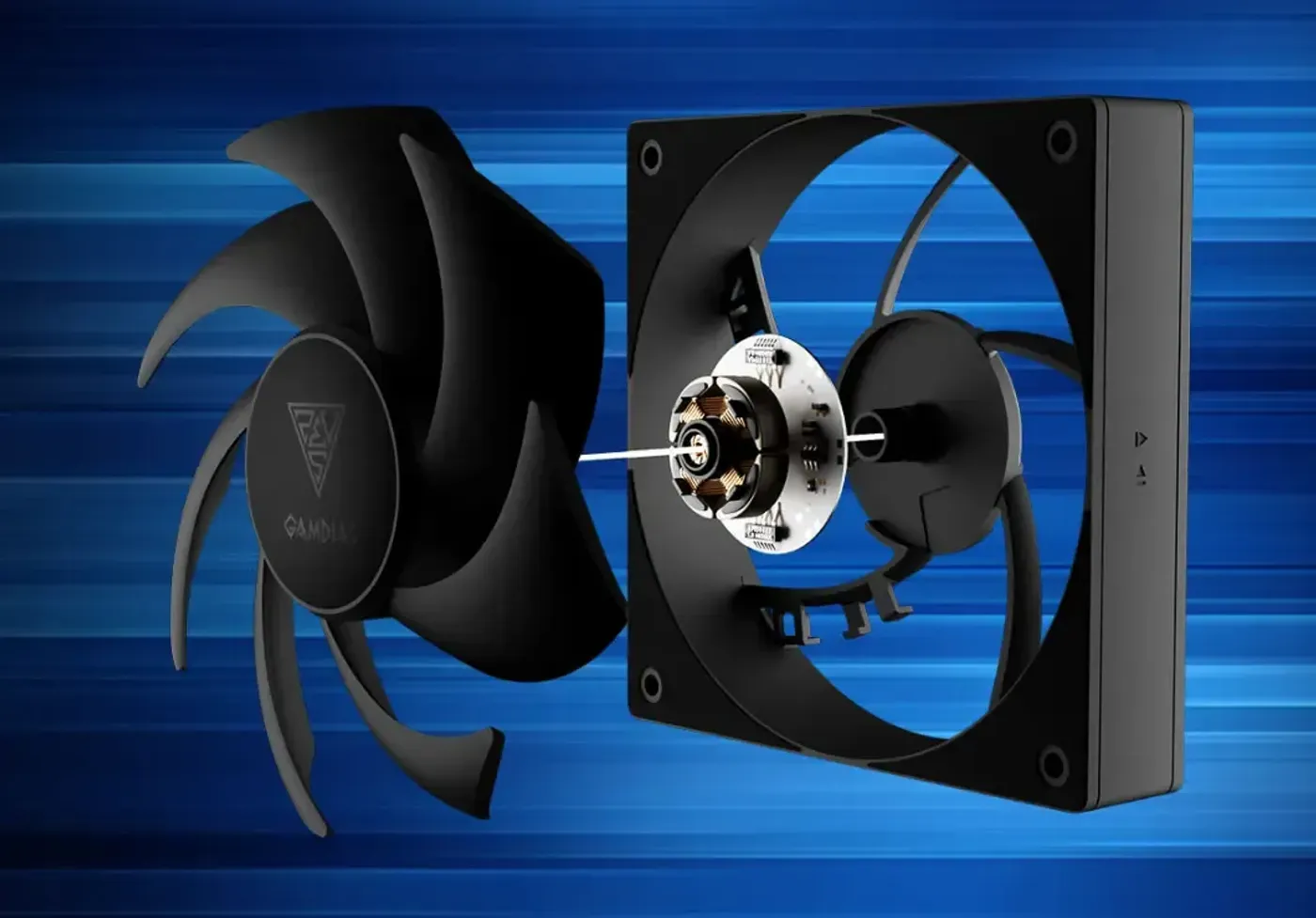 Internal hydraulic bearing technology for friction-less and durable fan operation