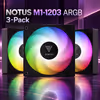 Gamdias NOTUS M1-1203 ARGB 3-Pack Case Fans — Cableless Daisy Chain - image 3