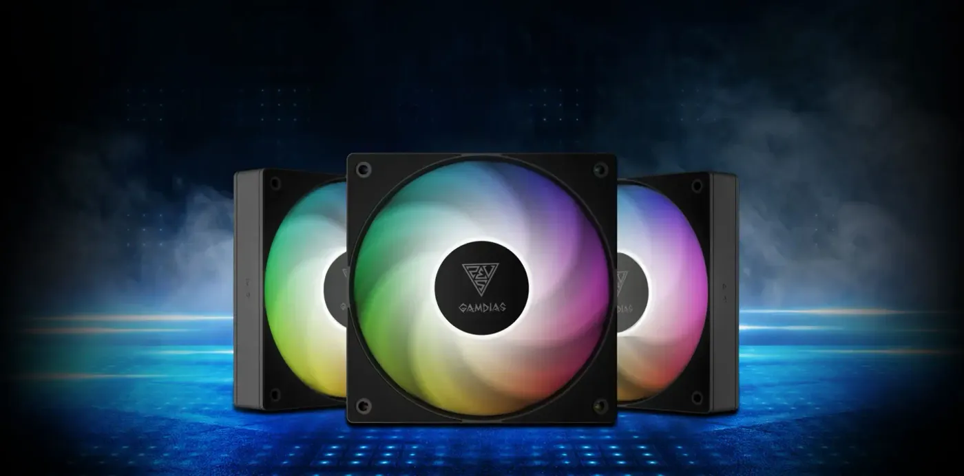 Gamdias NOTUS M1-1203 ARGB case fans - Black