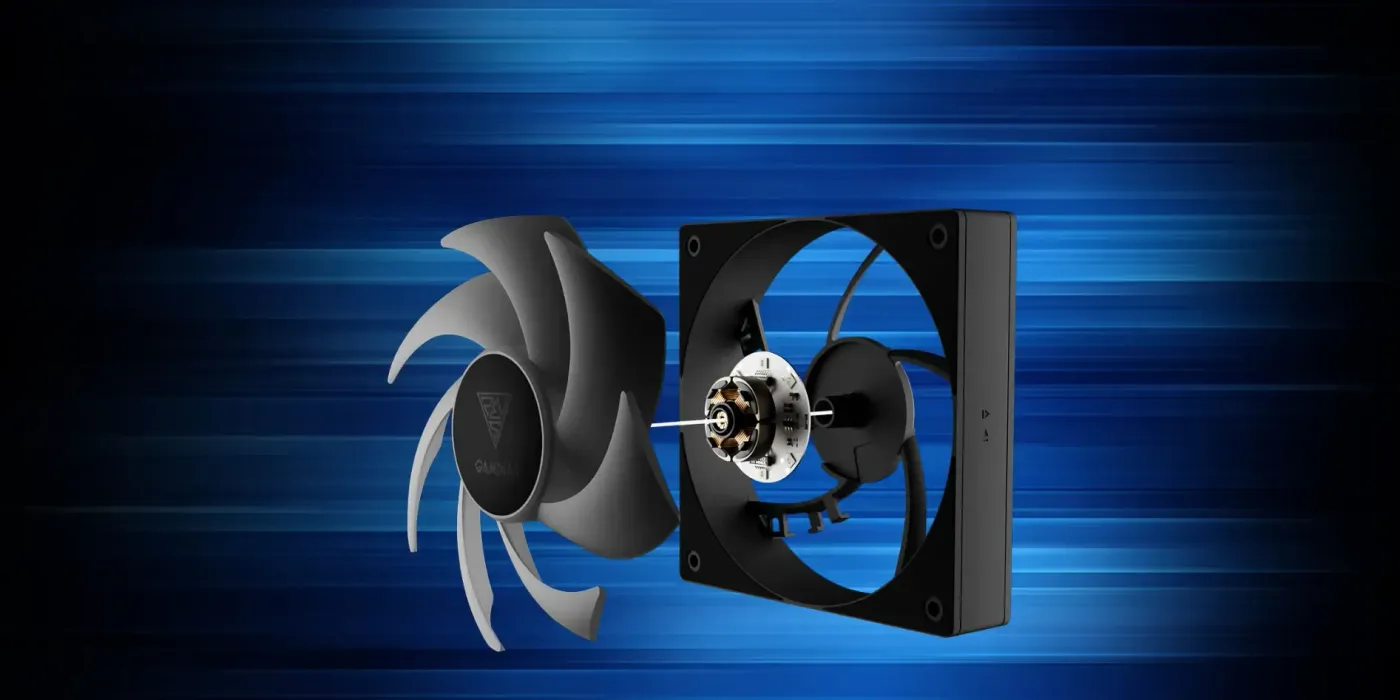 Premium hydraulic bearing in the Gamdias NOTUS M1-1203 ARGB case fans
