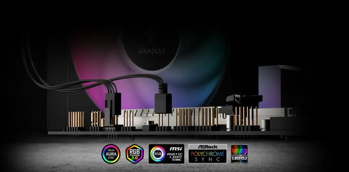 Gamdias NOTUS M1-1203 ARGB case fans with motherboard sync support