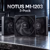 Gamdias NOTUS-M1-1203 Case Fan 3-Pack, Black - image 2