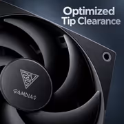 Gamdias NOTUS-M1-1203 Case Fan 3-Pack, Black - image 3
