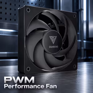 Gamdias NOTUS-M1-1203 Case Fan 3-Pack, Black - image 6