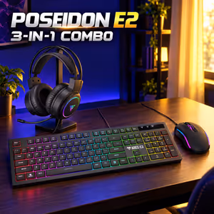 Gamdias Poseidon E2 3-in-1 Gaming Combo — RGB, 3600 DPI, 50mm - image 2
