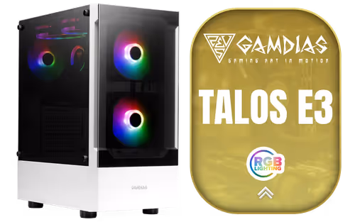 Gamdias TALOS E3 Gaming Case White - Image 1
