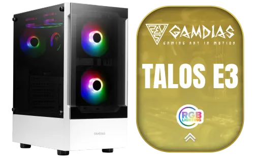 Gamdias TALOS E3 Gaming Case White - Image 1