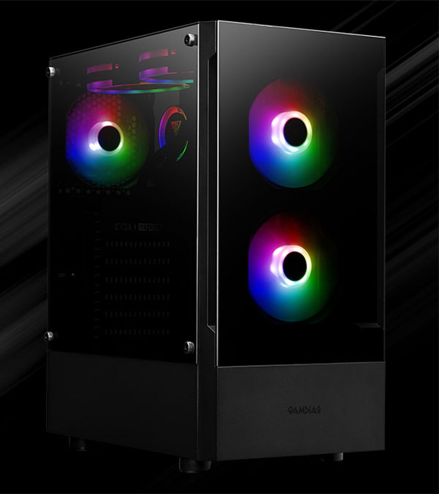 ARGB sync connection on the Gamdias TALOS E3 gaming case