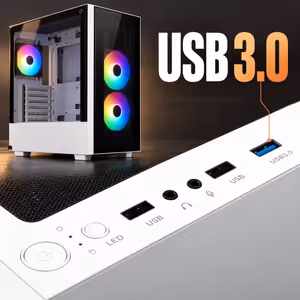 Gamdias TALOS E3 White Tempered Glass ATX Gaming Case - image 5