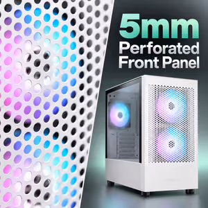 Gamdias Talos E3 Mesh ATX Gaming Case, White - image 2