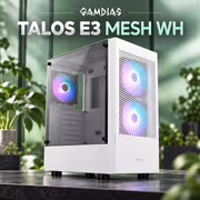 Gamdias Talos E3 Mesh ATX Gaming Case, White - image 3