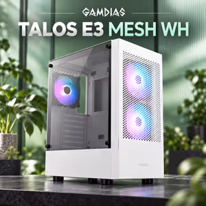 Gamdias Talos E3 Mesh ATX Gaming Case, White - image 3
