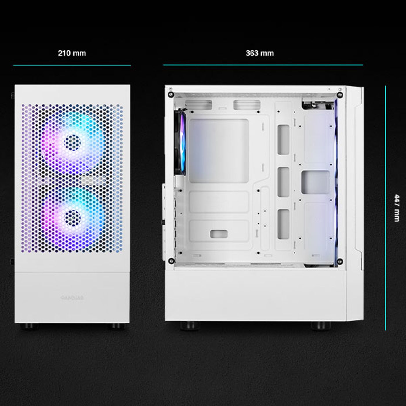 Interior of Gamdias Talos E3 Mesh Gaming Case