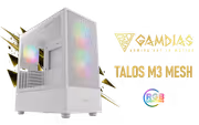 Gamdias TALOS M3 MESH White E-ATX Gaming Case — ARGB Cooling - image 1