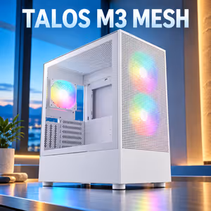 Gamdias TALOS M3 MESH White E-ATX Gaming Case — ARGB Cooling - image 2