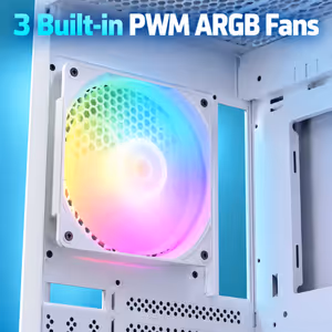 Gamdias TALOS M3 MESH White E-ATX Gaming Case — ARGB Cooling - image 6
