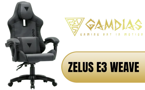 Gamdias Zelus E3 Weave Gaming Chair Black Grey Gamdias Zelus E3 Weave Gaming Chair Black Grey - Image 1