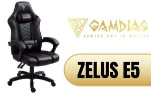 Gamdias ZELUS E5 Gaming Chair Black - Image 1