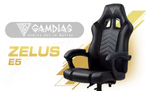 Gamdias ZELUS E5 Gaming Chair Black - Image 1
