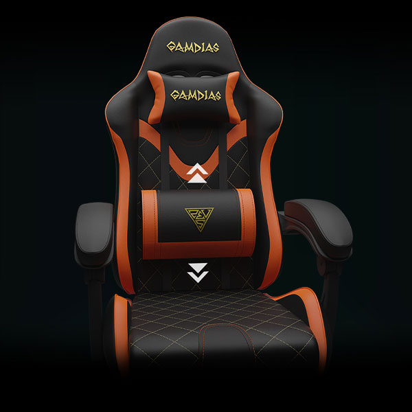 Gamdias ZELUS E2 L B Gaming Chair — PU Leather, 126° Recline | Evetech