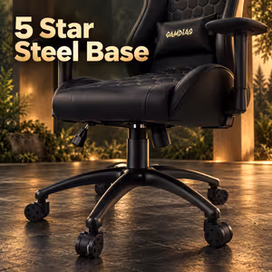 Gamdias Zelus M2 Gaming Chair Black — Reclines 150° - image 2