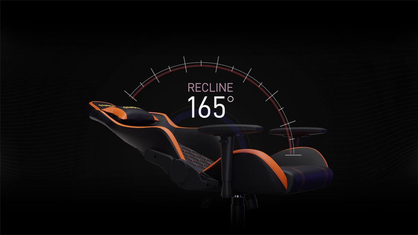 Side profile view of the Gamdias Zelus M2 featuring its adjustable 165-degree recline