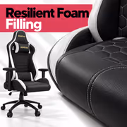 Gamdias Zelus M2 Gaming Chair Black/White – Recline 150° - image 3