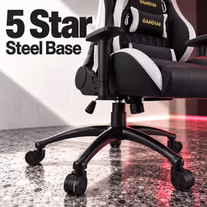 Gamdias Zelus M2 Gaming Chair Black/White – Recline 150° - image 6