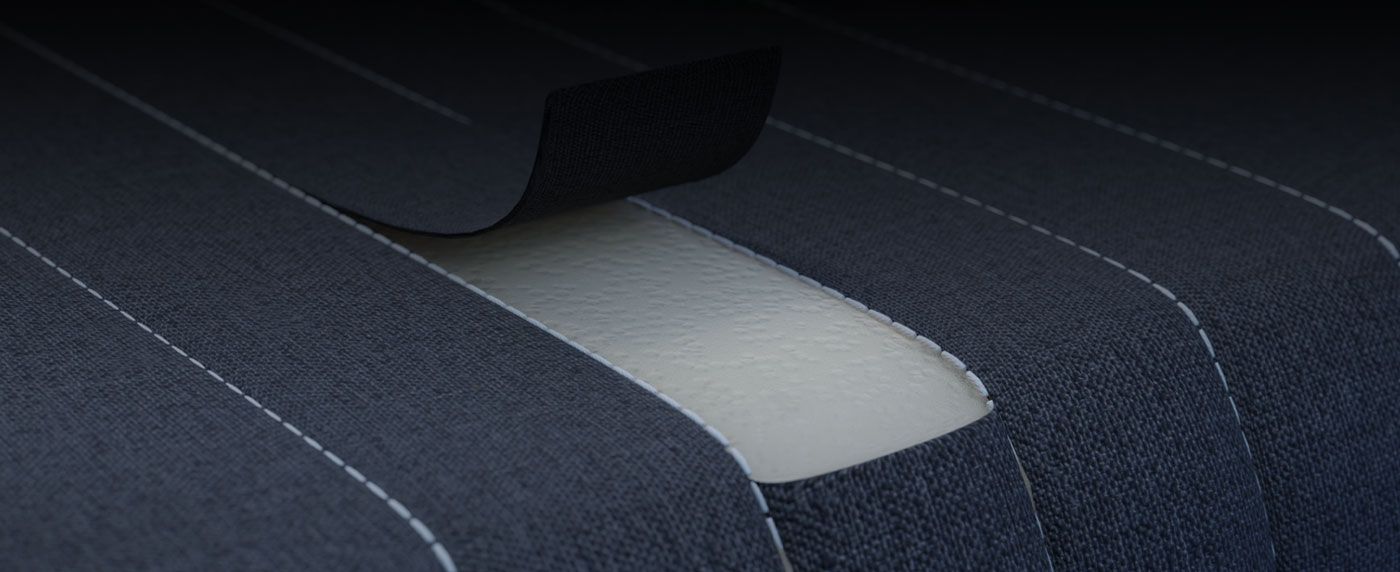 Gamdias Zelus M3 Weave Gaming Chair showing the resilient high-density foam structure