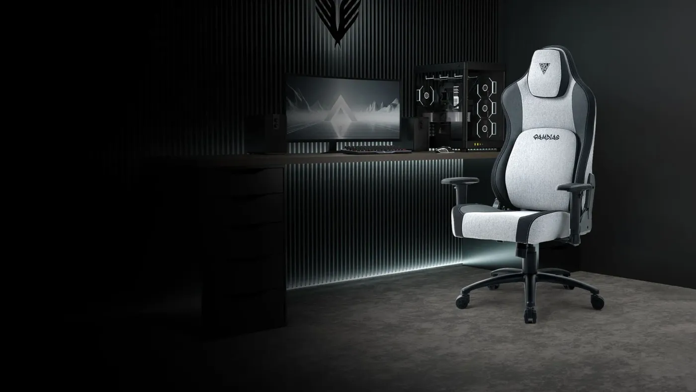 Gamdias ZELUS M4 Weave Gaming Chair in Grey and Black for ergonomic comfort